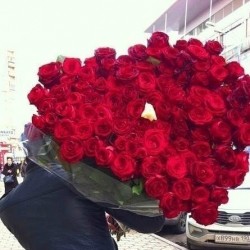 Букет красных роз 70 см