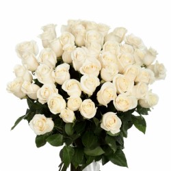 Букет белых роз 60 см