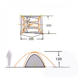 Палатка Falcon Plan туристическая 3х-местная 2 слоя