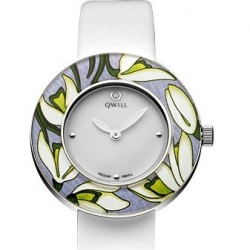 Женские серебряные наручные часы QWILL Fasion 01,02,03