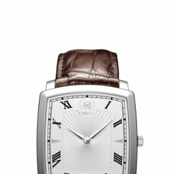 Мужские серебряные наручные часы QWILL Classic 6002