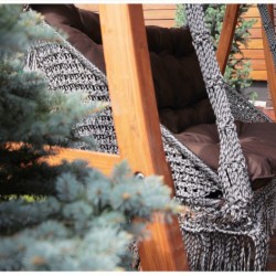 Подвесные плетеные качели ФОРТАЛЕЗА в комплекте с подушками