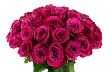 Букет ярко-розовых роз 60 см