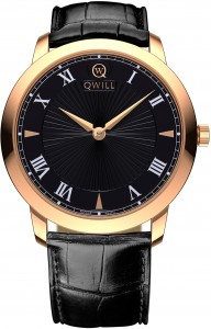 Мужские золотые наручные часы QWILL Classic 0151