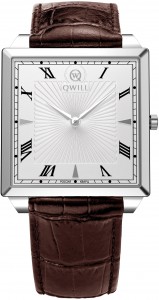 Мужские серебряные наручные часы QWILL Classic 6001