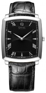 Мужские серебряные наручные часы QWILL Classic 6002