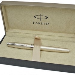 Перьевая ручка Parker (Паркер) Sonnet`10 Cisele Decal Silver CT F 18К