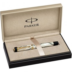 Ручка-роллер Parker Duofold T186, цвет: Pearl & Black