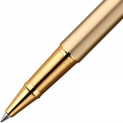 Ручка-роллер Parker IM Metal, T223, цвет: Brushed Metal Gold GT