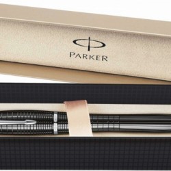 Ручка-5й пишущий узел Parker Urban Premium F504, цвет: Ebony Metal Chiselled