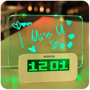 Часы LED с доской для сообщений